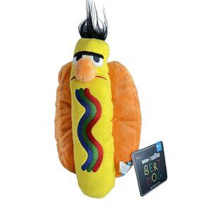 Bark Bert Hot Dog Sesame Street Collab Chew Toy Plush Squeaker Plush New Gift